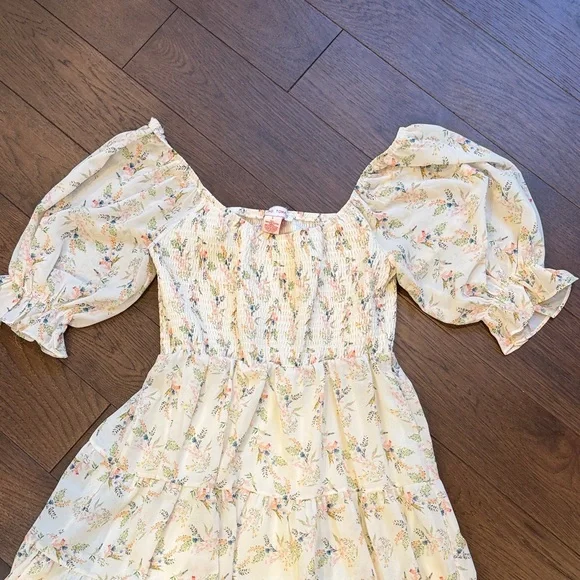 Flying Tomato Floral Puff Sleeve Mini Dress Large C11-152 - Picture 4 of 9